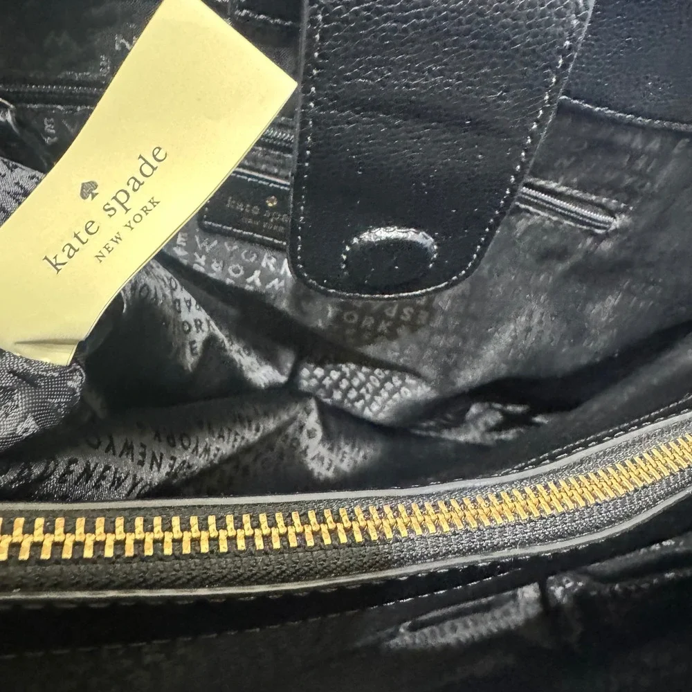 Kate Spade Wellesley Elena Shoulder Satchel Bag Women Black Leather